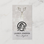 Haarlogo | Salon Scissors Visitenkarte (Vorderseite)