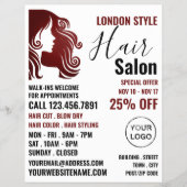 Haarlogos, Haarstylist, Haarsalonwerbung Flyer (Vorne)