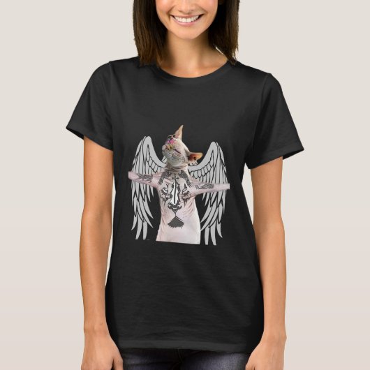 Haarlose Sphynx Kat Kitty Tattoo Tattoos Piercing T-Shirt (Vorderseite)