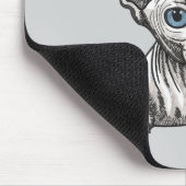 Haarlose Sphynx-Katze Mousepad (Ecke)