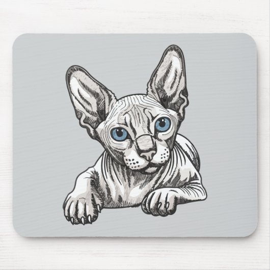 Haarlose Sphynx-Katze Mousepad (Vorne)