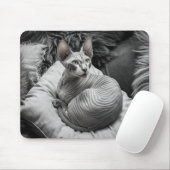 Haarlose Sphynx-Katze Mousepad (Mit Mouse)
