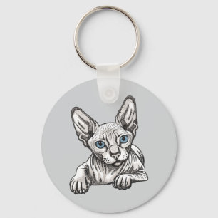 Haarlose Sphynx-Katze Schlüsselanhänger