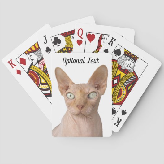 Haarlose Sphynx-Katze Spielkarten (Rückseite)