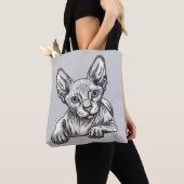 Haarlose Sphynx-Katze Tasche (Von Nahem)