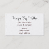 Haarloses Chinesisch Visitenkarte (Rückseite)