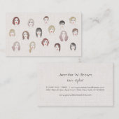 Haarmodelle Farben Salon Make-up Stylist Visitenkarte (Vorne/Hinten)