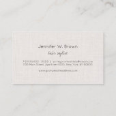 Haarmodelle Farben Salon Make-up Stylist Visitenkarte (Rückseite)