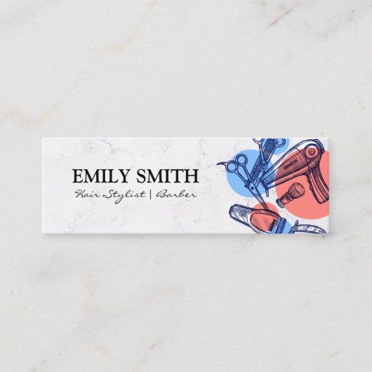Haarpflege | Barber | Hair Stylist Mini Visitenkarte (Vorderseite)