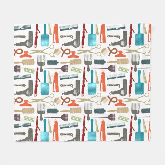 Haarpflege-Muster Fleecedecke (Vorderseite (Horizontal))