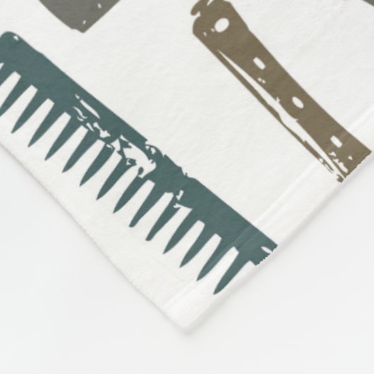 Haarpflege-Muster Fleecedecke (Ecke)