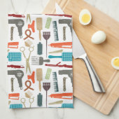 Haarpflege-Muster Geschirrtuch (Viertel Falte)