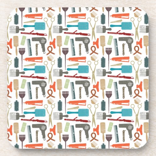 Haarpflege-Muster Getränkeuntersetzer (Vorderseite)