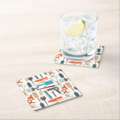 Haarpflege-Muster Rechteckiger Pappuntersetzer (Vor Ort)