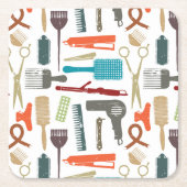 Haarpflege-Muster Rechteckiger Pappuntersetzer (Vorderseite)