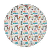 Haarpflege-Muster Schneidebrett (Vorderseite)