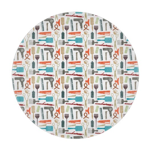 Haarpflege-Muster Schneidebrett (Vorderseite)