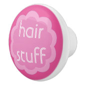 Haarpflege-Organisation rosa Blume Knopf Keramikknauf (Rechts)