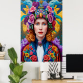 Haarprinzessin Poster (Heimbüro)