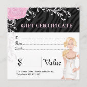 HAARSAALON-GESCHENKZEUGNIS (Rückseite)