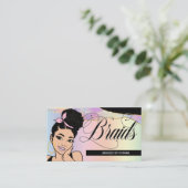 Haarsalon, Brader Stylist, Geflecht, Hübsche Paste Visitenkarte (Stehend Vorderseite)