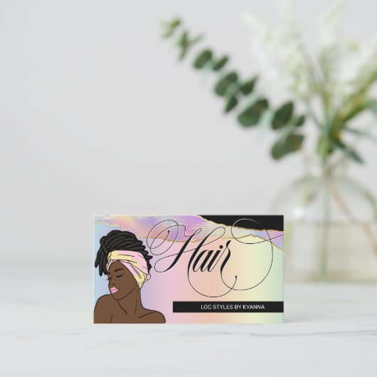 Haarsalon, Brader Stylist, Loctician, Beautician B Visitenkarte (Stehend Vorderseite)