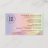 Haarsalon, Brader Stylist, Loctician Glam Pastel B Visitenkarte (Rückseite)