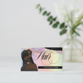 Haarsalon, Brader Stylist, Loctician Rainbow Glam Visitenkarte (Stehend Vorderseite)