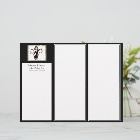 Haarsalon Diva Tri-Fold Flyer (Stehend Vorderseite)