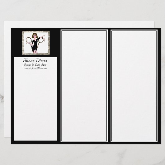 Haarsalon Diva Tri-Fold Flyer (Vorne/Hinten)