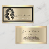 Haarsalon Eyelash Extension Makeup Artist Frame Visitenkarte (Vorne/Hinten)