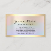 Haarsalon Eyelash Extension Makeup Holographic Visitenkarte (Rückseite)