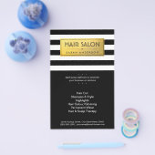 HAARSALON - Goldsiegel und Schwarz-weiße Streifen Flyer (Einzeln)