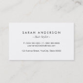 HAARSALON - Goldsiegel und Schwarz-weiße Streifen Visitenkarte (Rückseite)