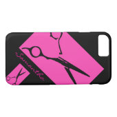 Haarsalon-Stylistrosaschwarzes iPhone 7 Fall Case-Mate iPhone Hülle (Rückseite (Horizontal))