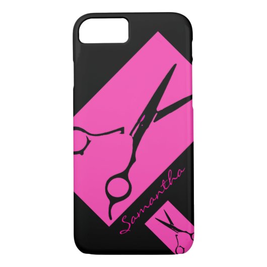 Haarsalon-Stylistrosaschwarzes iPhone 7 Fall Case-Mate iPhone Hülle (Rückseite)