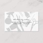 Haarsalon Tools und Gold Brushed Visitenkarte (Rückseite)