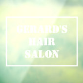 Haarsalonname auf einer Fensterklammer Fensteraufkleber (Blatt 3)