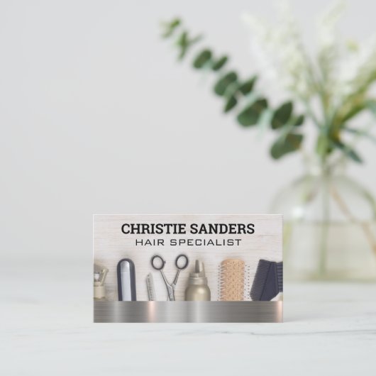 Haarsalontools | Beauty-Produkte Visitenkarte (Stehend Vorderseite)