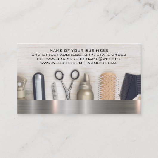 Haarsalontools | Beauty-Produkte Visitenkarte (Rückseite)