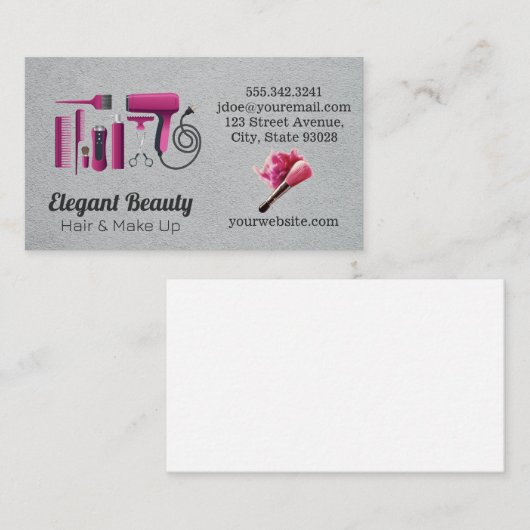 Haarsalontools | Schönheit Visitenkarte (Vorne/Hinten)