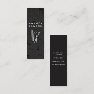 Haarsalontools   Sechskantmuster Mini Visitenkarte