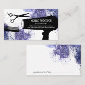 Haarsalontools | Wasserfarbe Künstlerisch Terminkarte (Vorne/Hinten)