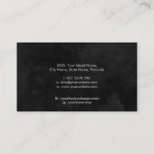 Haarschere und Blume Illustration Visitenkarte (Rückseite)