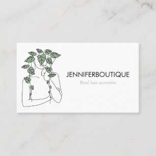 Haarschmuck Botanisch Floral Visitenkarte