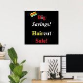 Haarschnitt-Angebot Poster Matt (Heimbüro)