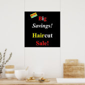 Haarschnitt-Angebot Poster Matt (Küche)