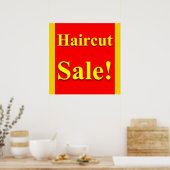 Haarschnitt-Angebot Poster Matt (Küche)