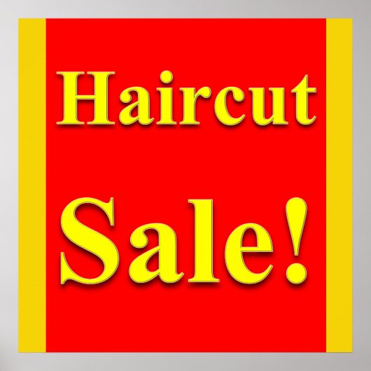 Haarschnitt-Angebot Poster Matt (Vorne)