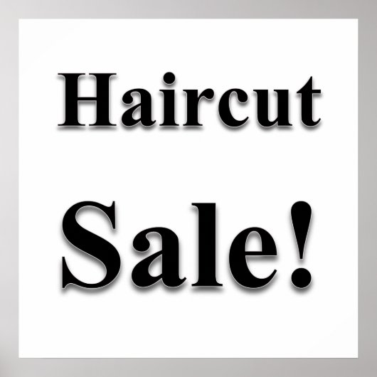 Haarschnitt-Angebot Poster Matt (Vorne)